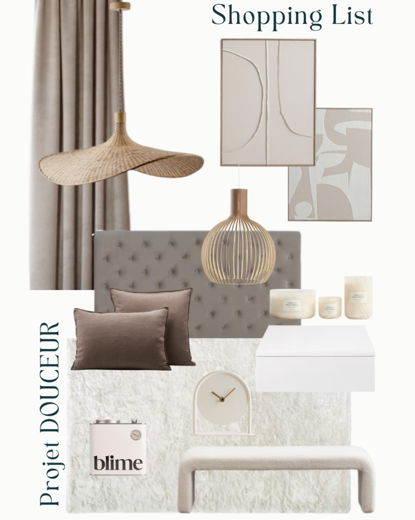 shopping liste sélection matériaux sélection objet décoratrice d'intérieur Cugnaux Toulouse SOZAYNA HOME Architecte d'intérieur 