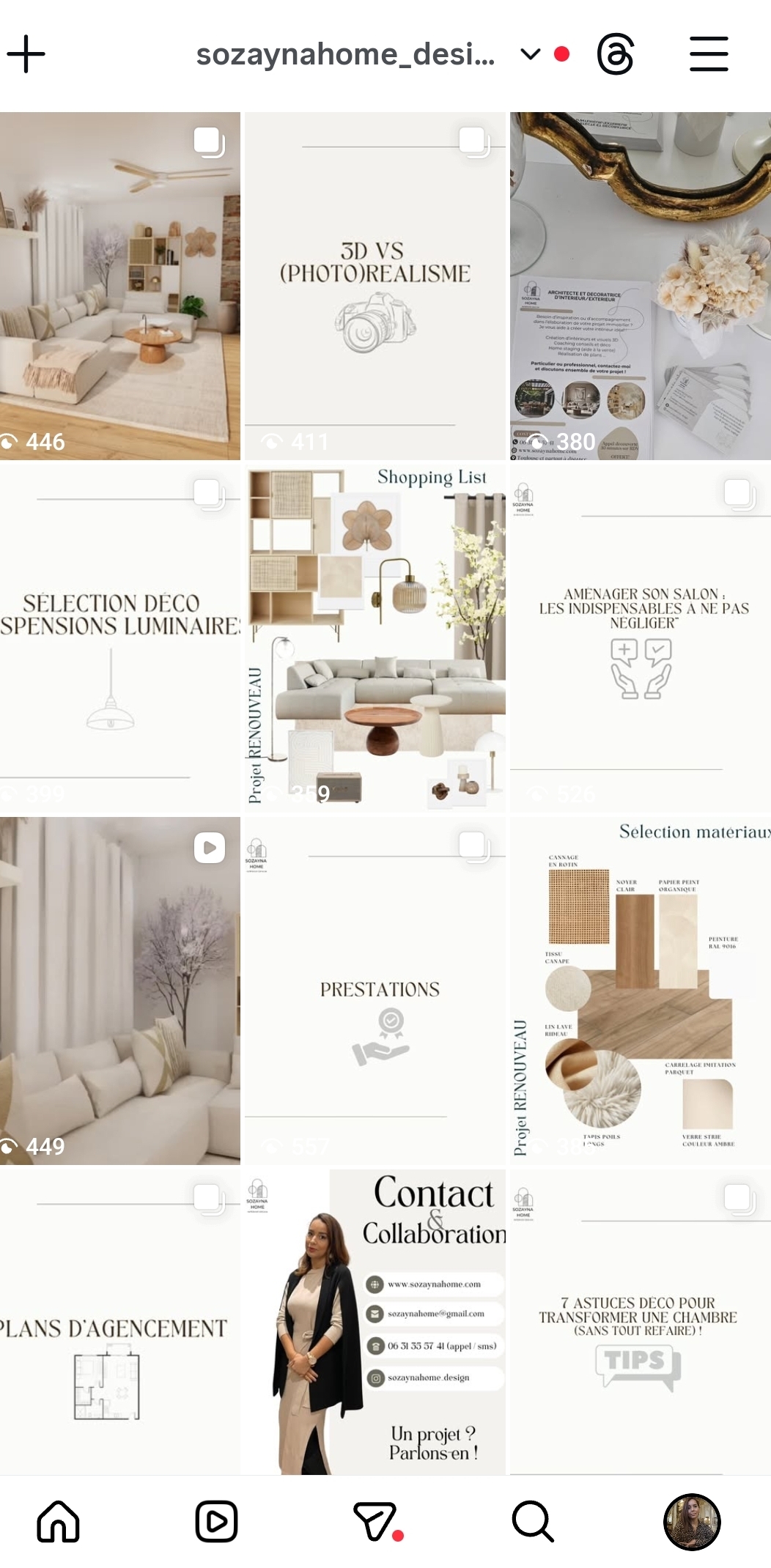 conseils décoration d'intérieur instagram facebook projet déco architecture Toulouse SOZAYNA HOME Cugnaux Balma